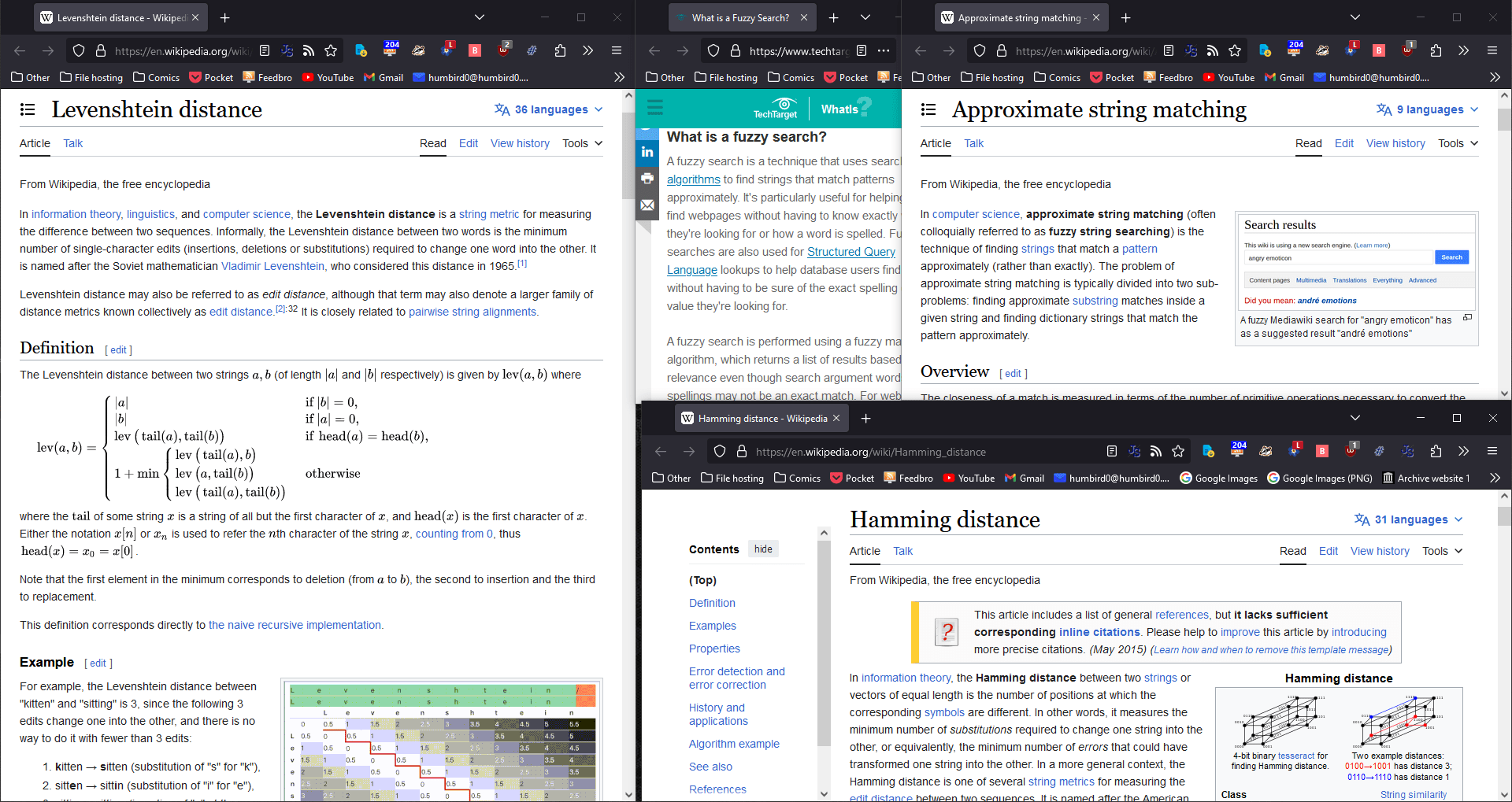fuzzy search research