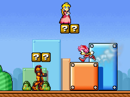 This game accurately imitates the Mario, Sonic, and Metroid games at the same time.
