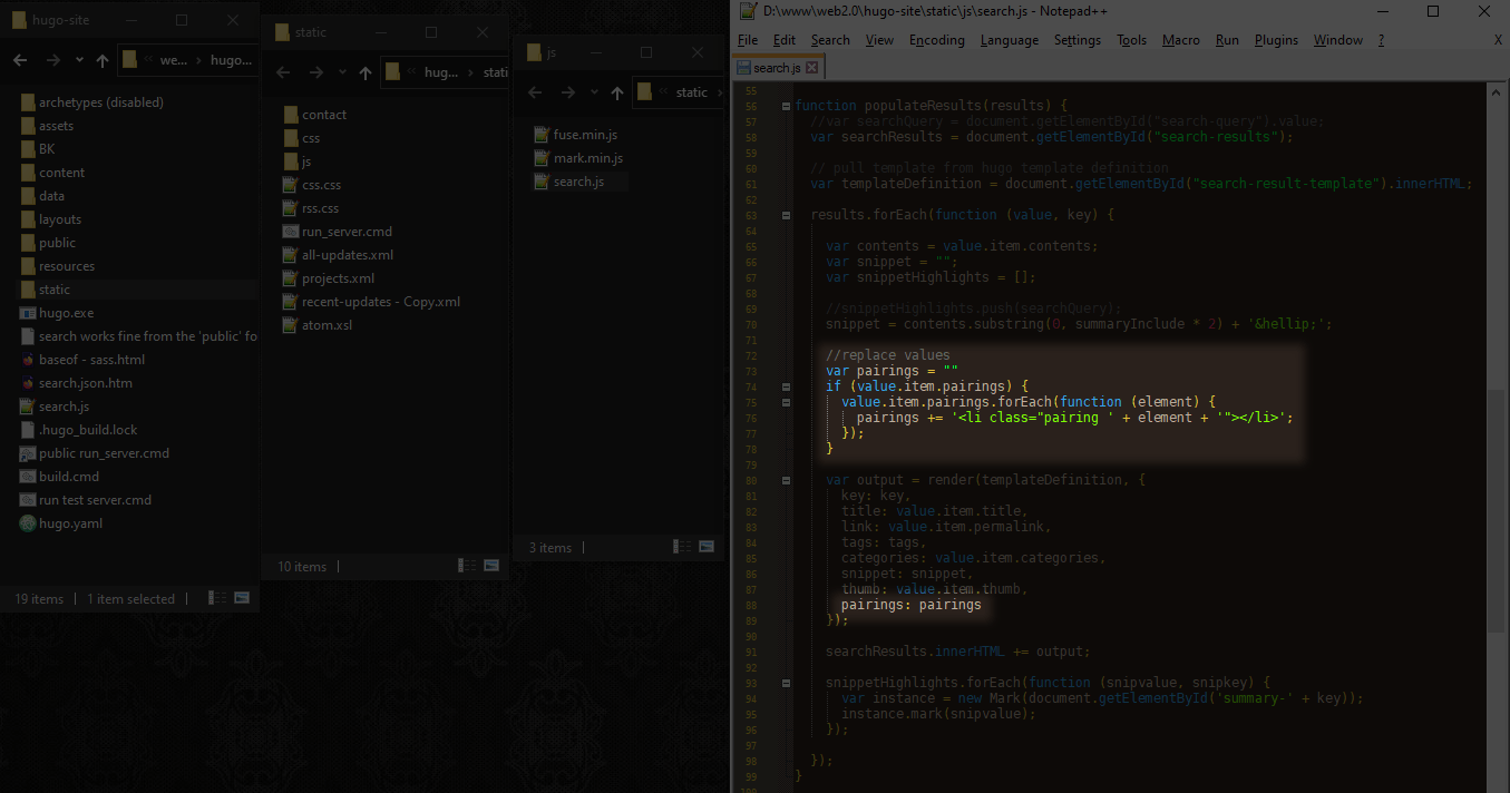 send-pairings-to-template
