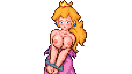 This is a sprite of Princess Peach captured with a torn dress
