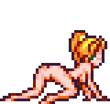 This is a sprite of Marle in a prone-tease pose